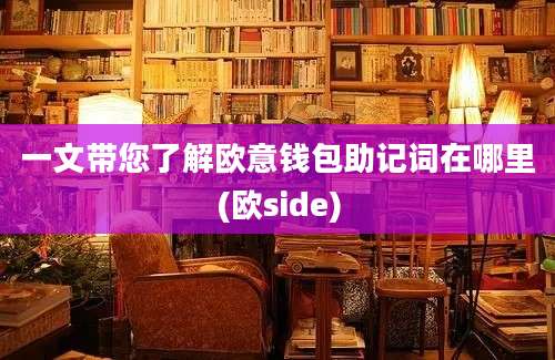 一文带您了解欧意钱包助记词在哪里(欧side)