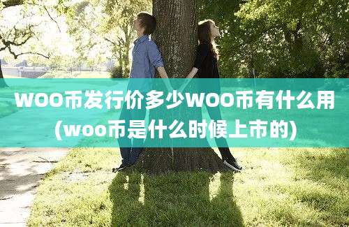 WOO币发行价多少WOO币有什么用(woo币是什么时候上市的)