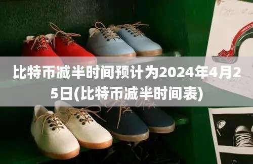 比特币减半时间预计为2024年4月25日(比特币减半时间表)