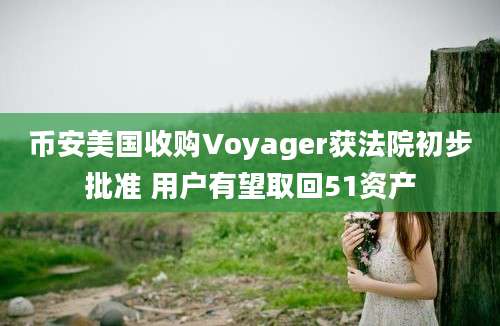 币安美国收购Voyager获法院初步批准 用户有望取回51资产