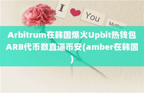 Arbitrum在韩国爆火Upbit热钱包ARB代币数直逼币安(amber在韩国)