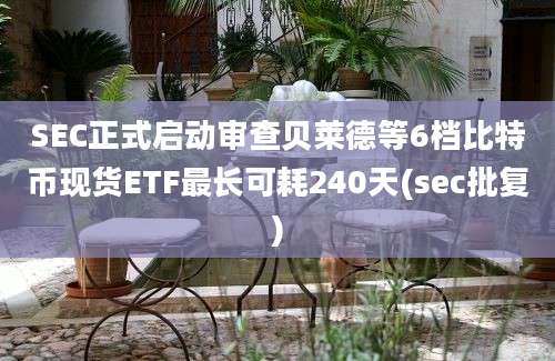 SEC正式启动审查贝莱德等6档比特币现货ETF最长可耗240天(sec批复)