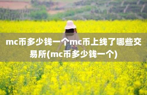 mc币多少钱一个mc币上线了哪些交易所(mc币多少钱一个)