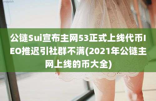 公链Sui宣布主网53正式上线代币IEO推迟引社群不满(2021年公链主网上线的币大全)