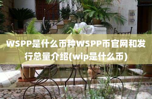 WSPP是什么币种WSPP币官网和发行总量介绍(wip是什么币)