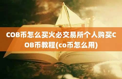 COB币怎么买火必交易所个人购买COB币教程(co币怎么用)