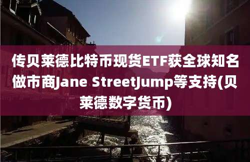 传贝莱德比特币现货ETF获全球知名做市商Jane StreetJump等支持(贝莱德数字货币)