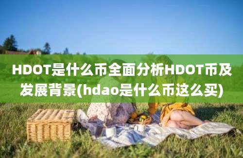 HDOT是什么币全面分析HDOT币及发展背景(hdao是什么币这么买)