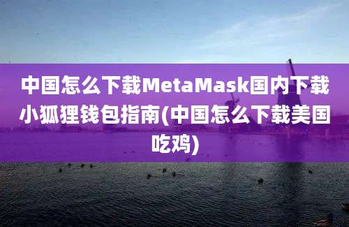 中国怎么下载MetaMask国内下载小狐狸钱包指南(中国怎么下载美国吃鸡)