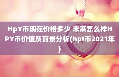 HpY币现在价格多少 未来怎么样HPY币价值及前景分析(hpt币2021年)