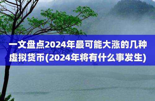 一文盘点2024年最可能大涨的几种虚拟货币(2024年将有什么事发生)