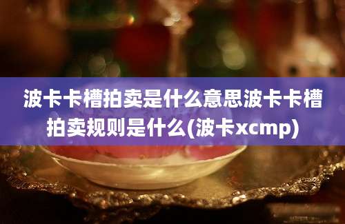 波卡卡槽拍卖是什么意思波卡卡槽拍卖规则是什么(波卡xcmp)