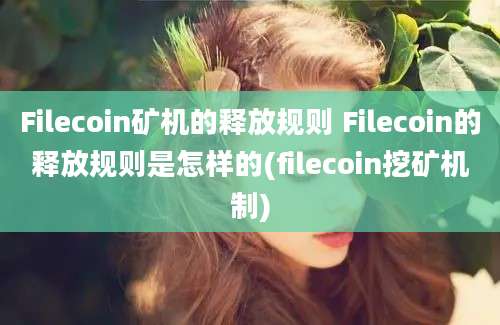 Filecoin矿机的释放规则 Filecoin的释放规则是怎样的(filecoin挖矿机制)