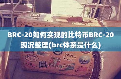 BRC-20如何实现的比特币BRC-20现况整理(brc体系是什么)