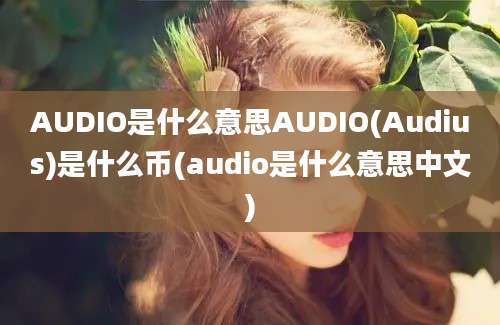 AUDIO是什么意思AUDIO(Audius)是什么币(audio是什么意思中文)